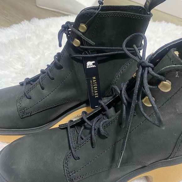 Sorel Women's Hi Line Heel Lace Boot Black Waterproof Size 8 NEW - Picture 3 of 11